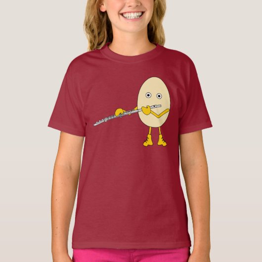 Flute Spelling Egghead T-shirt (Voorkant)