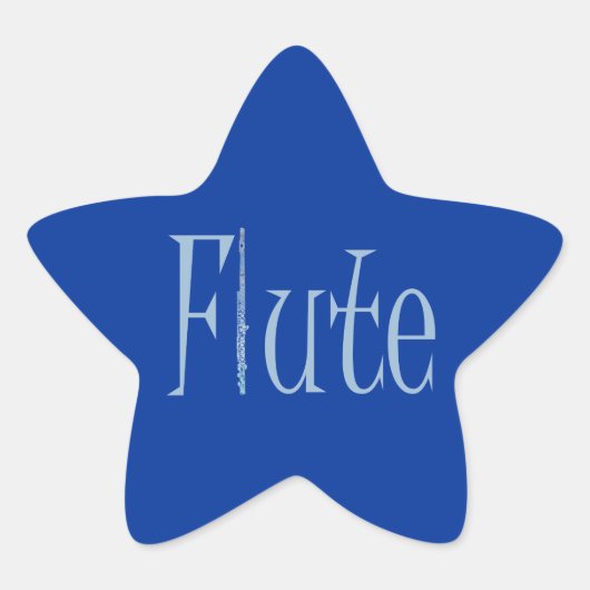 Flute Ster Sticker (Voorkant)