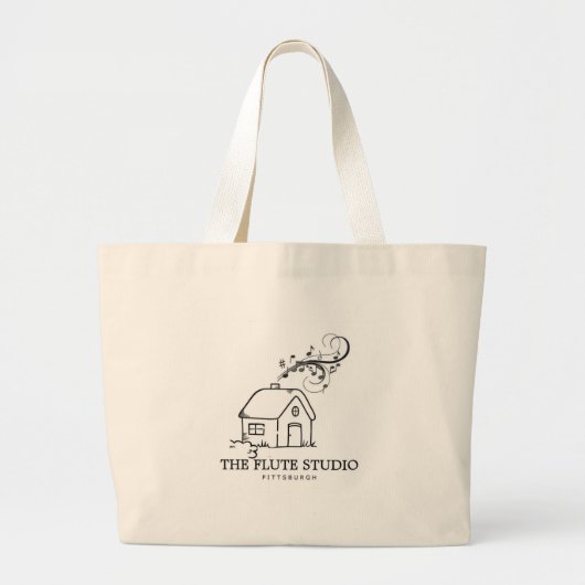 Flute Studio Lesson-Tas Grote Tote Bag (Voorkant)