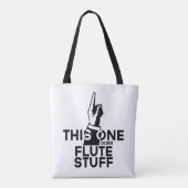 Flute Stuff - Funny Flute Music Tote Bag (Achterkant)