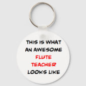 flute teacher, awesome sleutelhanger (Voorkant)