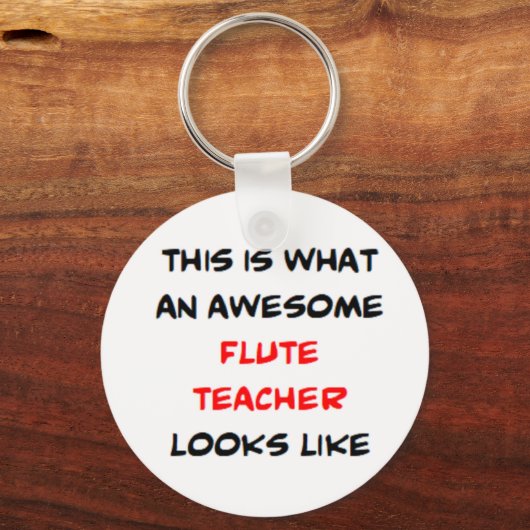 flute teacher, awesome sleutelhanger (Voorkant)
