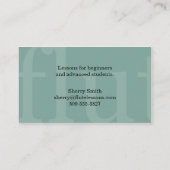 Flute Teacher Studio Music Orchestra Musician Visitekaartje (Achterkant)