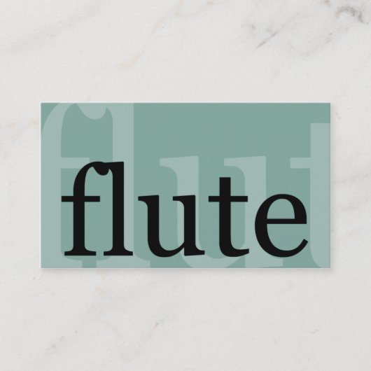 Flute Teacher Studio Music Orchestra Musician Visitekaartje (Voorkant)