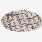 Flute tekst papieren bordje (Gekanteld)