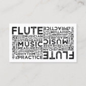 Flute Typography Visitekaartje (Voorkant)