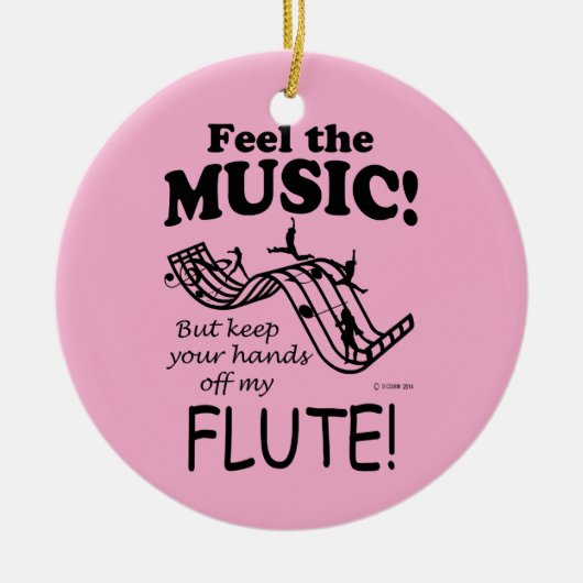 Flute voelt de muziek keramisch ornament (Voorkant)