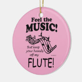 Flute voelt de muziek keramisch ornament (Links)