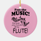 Flute voelt de muziek keramisch ornament (Achterkant)