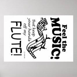 Flute voelt de muziek poster