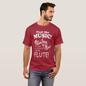 Flute voelt de muziek t-shirt (Voorkant volledig)