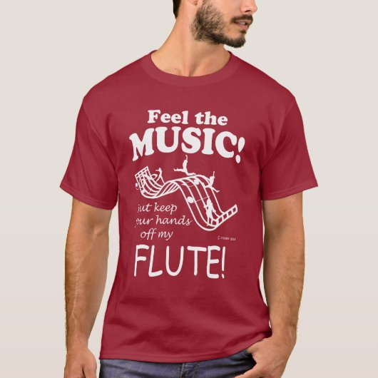 Flute voelt de muziek t-shirt (Voorkant)