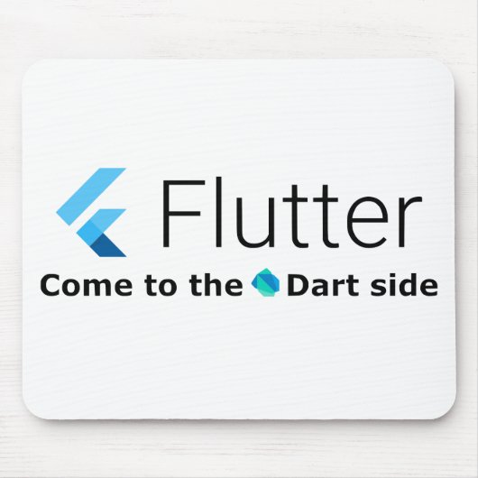 Fluter: Kom naar Dart Side White Mousepad Muismat (Voorkant)