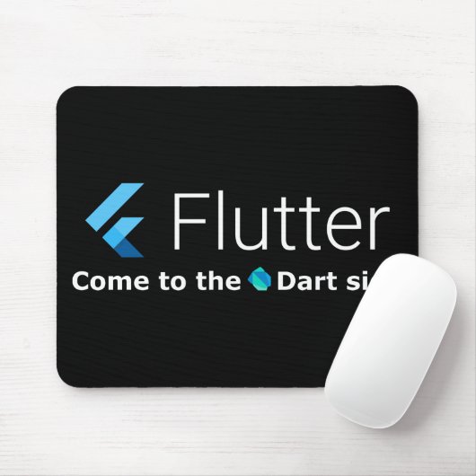 Fluter: "Kom naar de Dart Side" Mousepad Muismat (Met muis)