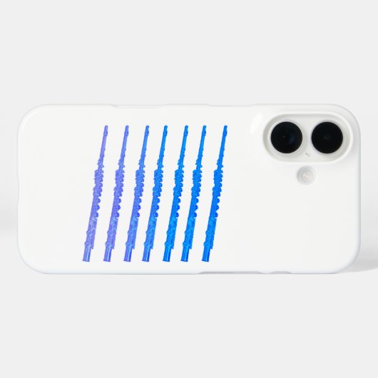 Flutes Blue Ombre Case-Mate iPhone Case (Achterkant (horizontaal))