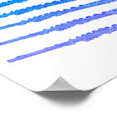 Flutes Blue Ombre Poster (Hoek)