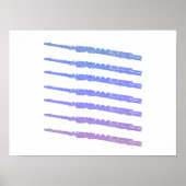 Flutes Instrument Blauw Roze Paarse Poster (Voorkant)