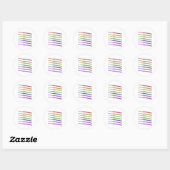 Flutes muziekinstrument Rainbow Ronde Sticker (Vel)