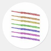 Flutes muziekinstrument Rainbow Ronde Sticker (Voorkant)
