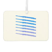 Flutes Patroon Blauwe Muziek Luchtverfrisser (Achterkant)