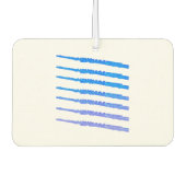 Flutes Patroon Blauwe Muziek Luchtverfrisser (Voorkant)