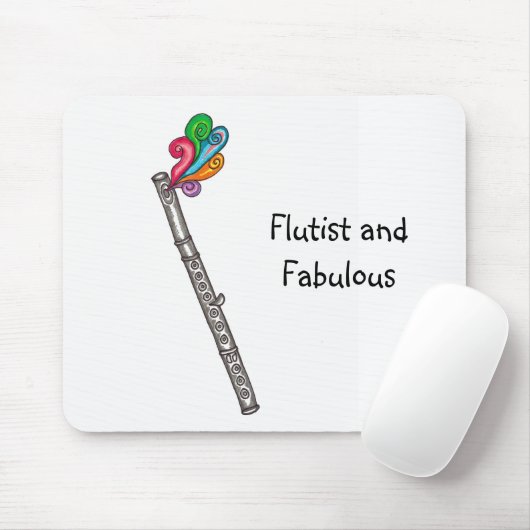 Flutist en Fabulous Mousepad Muismat (Met muis)