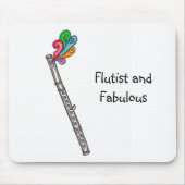 Flutist en Fabulous Mousepad Muismat (Voorkant)