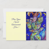 FLUTIST IN BLUE Birthday Party Kaart (Achterkant)