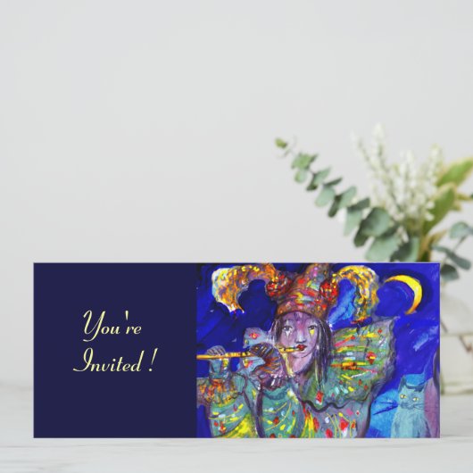 FLUTIST IN BLUE Party-programma Kaart (Staand voorkant)