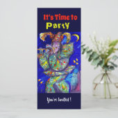 FLUTIST IN BLUE Party-programma Kaart (Staand voorkant)