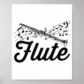 Flutist Musician | Flute Orchestra Gift Idee Poster (Voorkant)