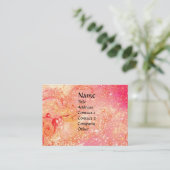 FLUTIST PORTRAIT/Roze, Fuchsia, Yellow Sparkles Visitekaartje (Staand voorkant)