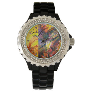 FLUTIST PORTRAIT/Venetiaans Masquerade Monogram Horloge