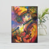 FLUTIST PORTRAIT/Venetiaanse Masquerade Aankondiging (Staand voorkant)