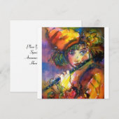 FLUTIST PORTRAIT/Venetiaanse Masquerade Aankondiging (Voorkant / Achterkant)