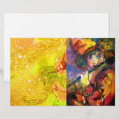 FLUTIST PORTRAIT/Venetiaanse Masquerade Briefpapier (Voorkant / Achterkant)