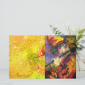 FLUTIST PORTRAIT/Venetiaanse Masquerade Briefpapier (Staand voorkant)