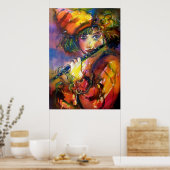 FLUTIST PORTRAIT/Venetiaanse Masquerade Poster (Keuken)