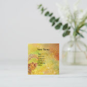 FLUTIST PORTRAIT/Venetiaanse Masquerade Vierkante Visitekaartje (Staand voorkant)