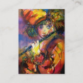 FLUTIST PORTRAIT/Venetiaanse Masquerade Visitekaartje (Achterkant)
