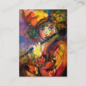 FLUTIST PORTRAIT/Venetiaanse Masquerade Visitekaartje (Achterkant)
