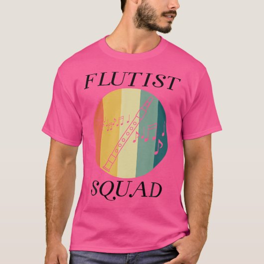 Flutist Squad Orkest Muziekfluit Speler T-shirt (Voorkant)
