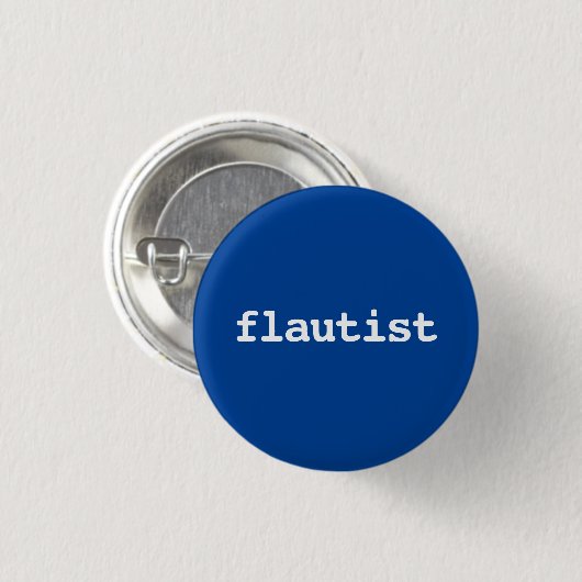 Flutist typografie Button (Voorkant /achterkant)