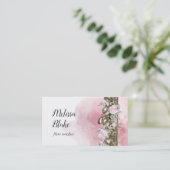 Flutist waterverf visitekaartje (Staand voorkant)