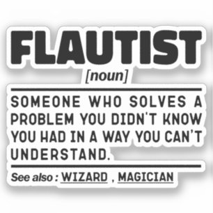 Flutist zelfstandig naamwoord definitie profession sticker
