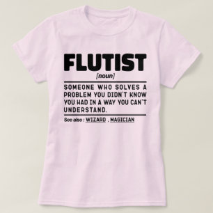 Flutist zelfstandig naamwoord muziekliefhebber gra t-shirt