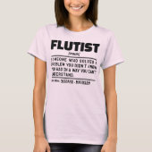 Flutist zelfstandig naamwoord muziekliefhebber gra t-shirt (Voorkant)