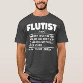 Flutist zelfstandig naamwoord muziekliefhebber gra t-shirt (Voorkant)