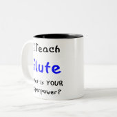 flutten onderwijzen tweekleurige koffiemok (Voorkant links)