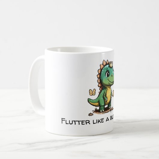 Flutter als een vlinder koffiemok (Voorkant links)